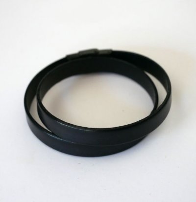 Dobbelt armbånd i lær for menn