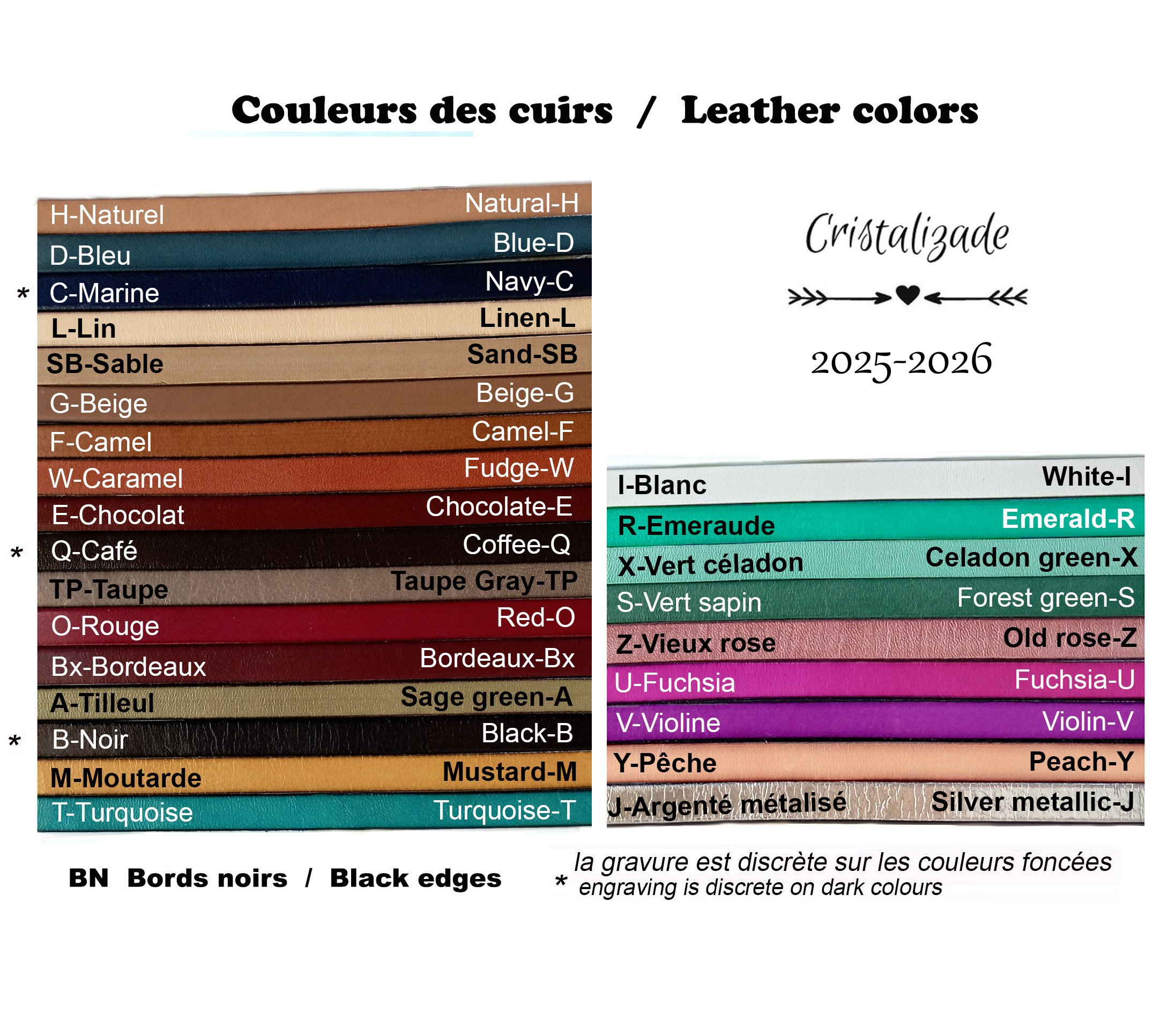 Porte-clefs duo de cuirs et charme personnalisable par gravure