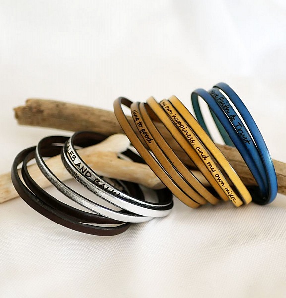 Tilpasset 3-sving skinnarmb&aring;nd for kvinner