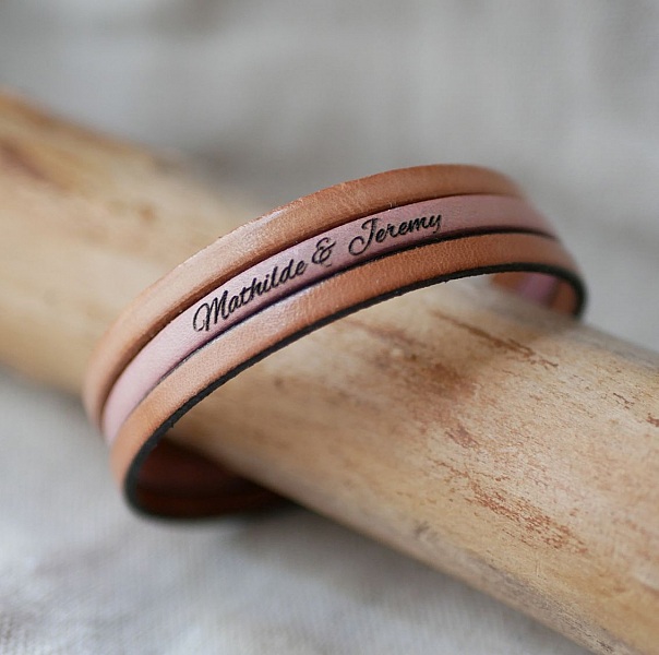 Trio-armb&aring;nd i l&aelig;r for &aring; tilpasse 