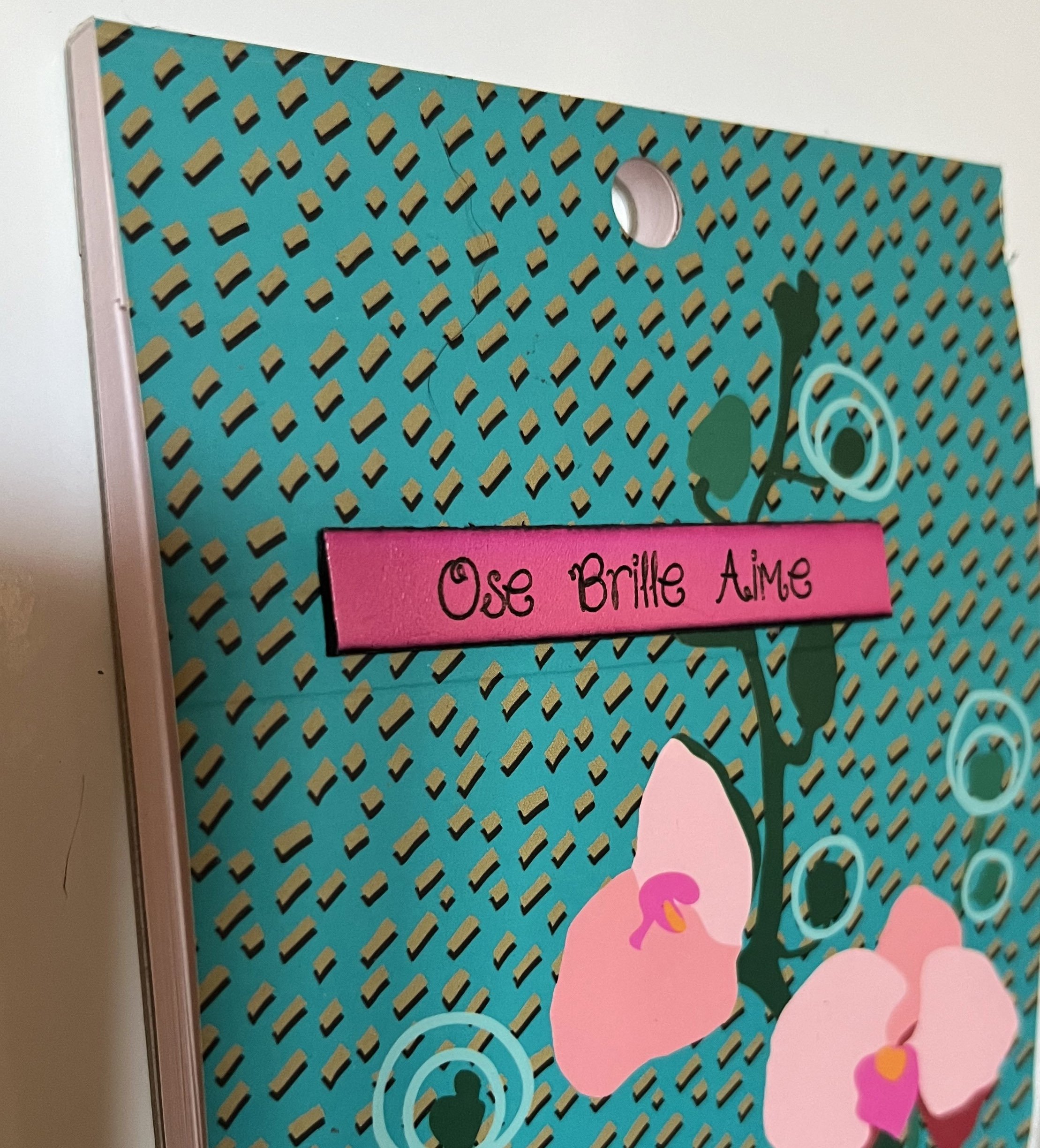 Ensemble stickers en cuir gravé de messages inspirants