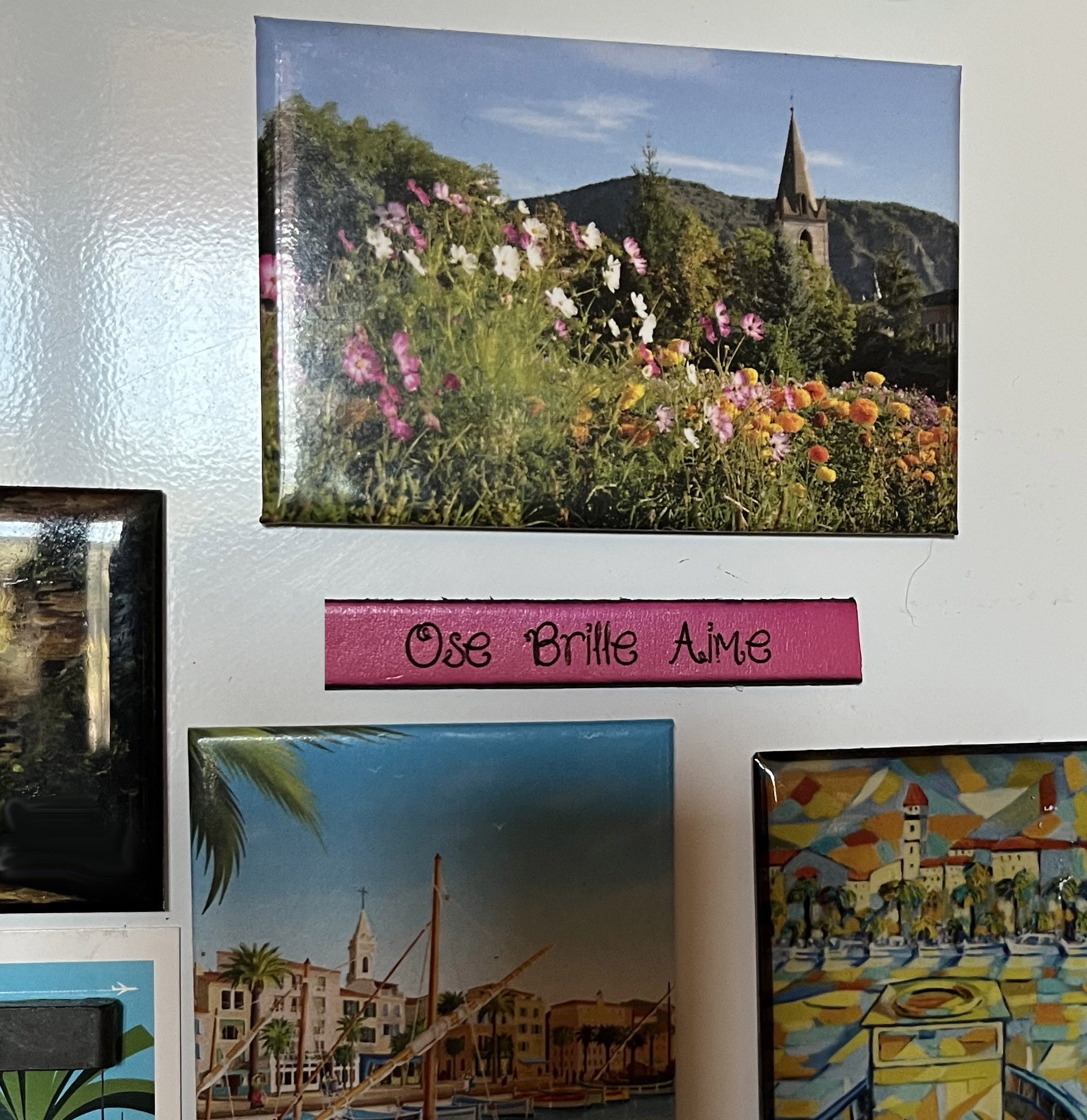 Magnet à messages en cuir gravé personnalisé 