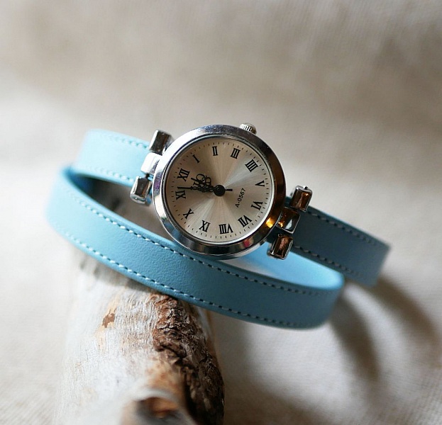 Himmelbl&aring; dobbel tour skinnklokke