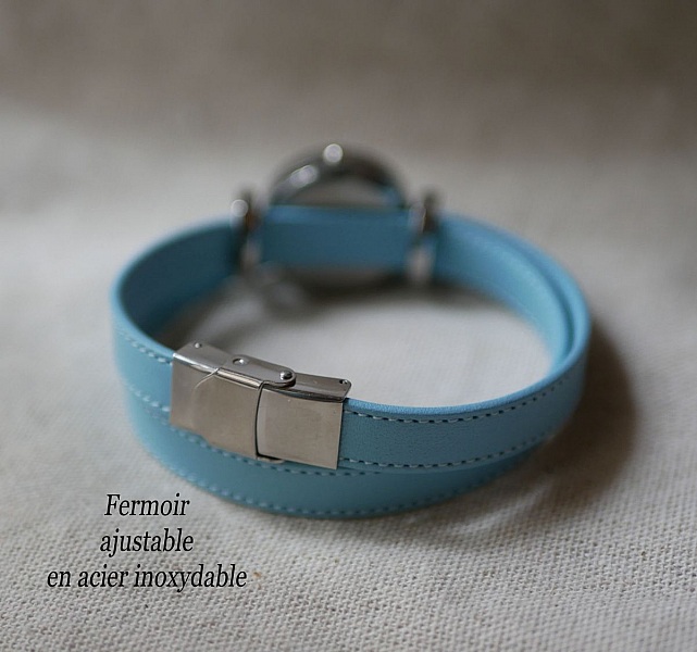 Himmelbl&aring; dobbel tour skinnklokke