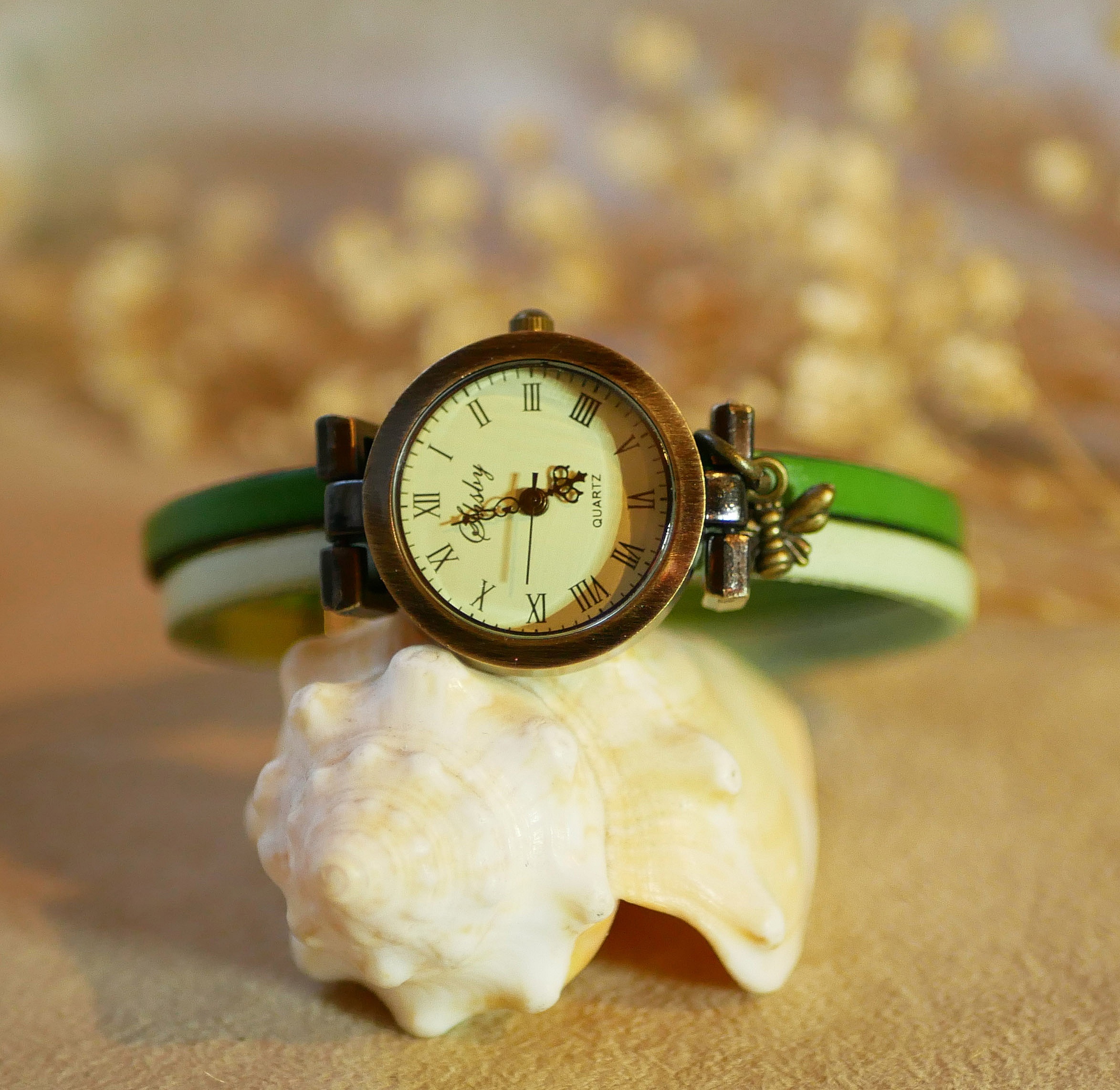 Duoklokke i skinn i valgfri farge og personlig gravering