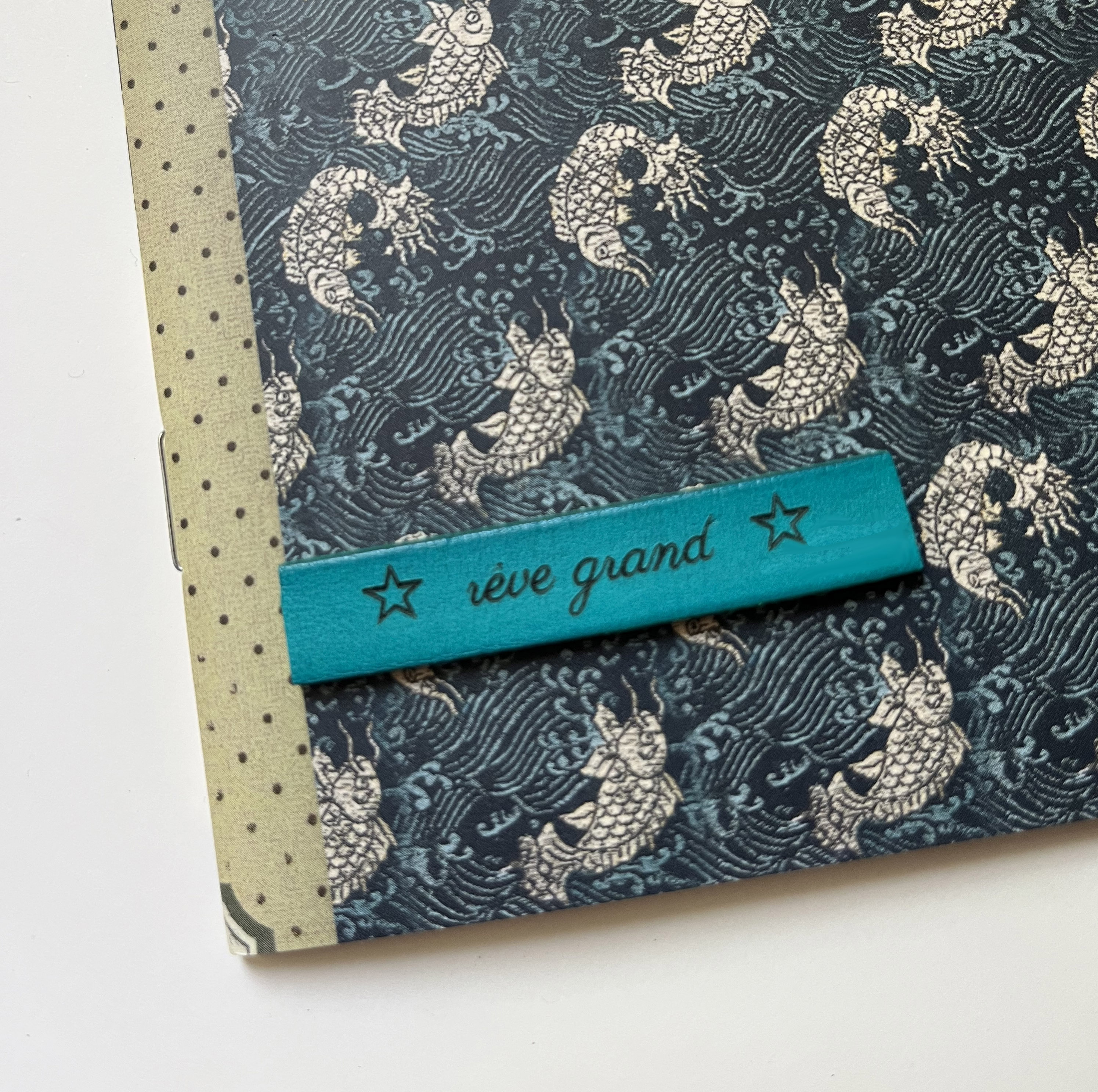 Sticker à carnet en cuir gravé personnalisé autocollant